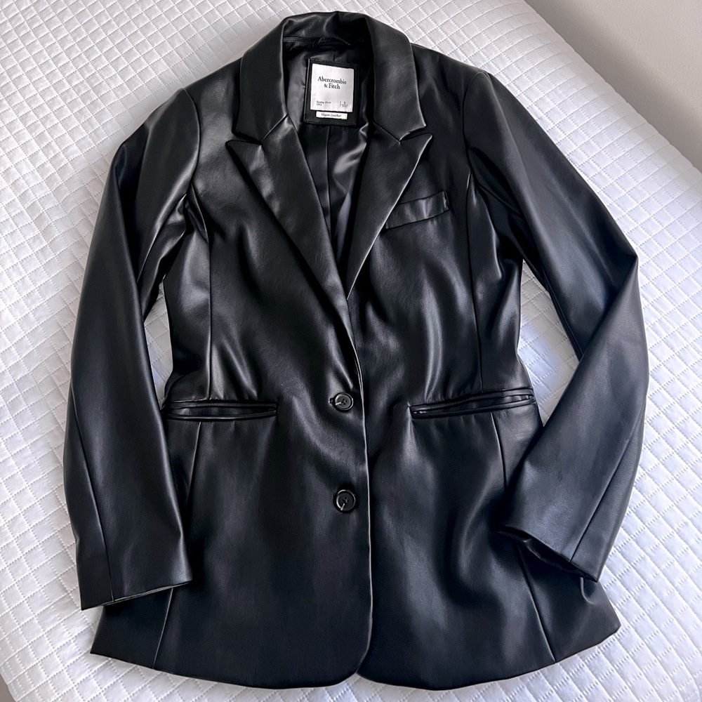 Abercrombie & Fitch Faux Leather Blazer - SIZE S